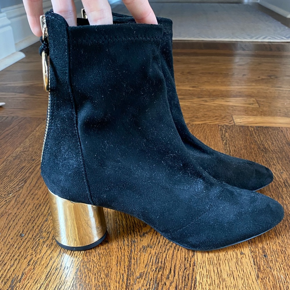 Zara black ankle booties